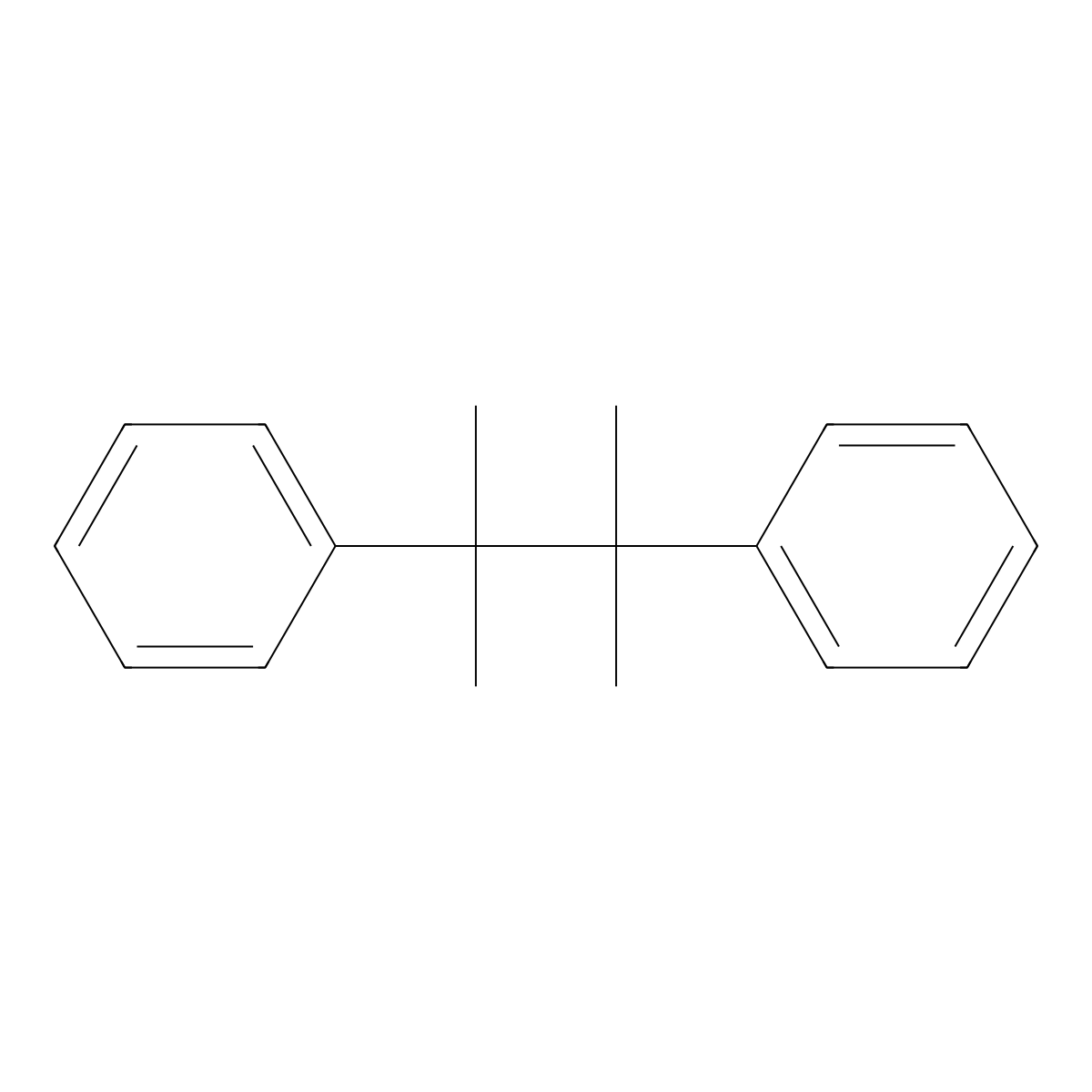 Benzene, 1,1'-(1,1,2,2-tetramethyl-1,2-ethanediyl)bis- molecular structure, CAS 1889-67-4