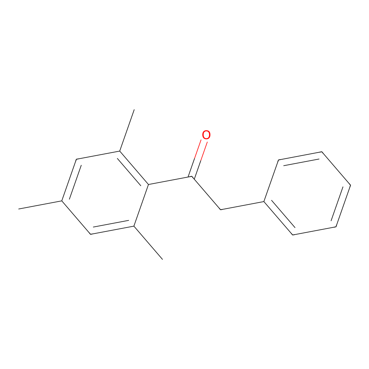Ethanone, 2-phenyl-1-(2,4,6-trimethylphenyl)- molecular structure, CAS 1889-72-1