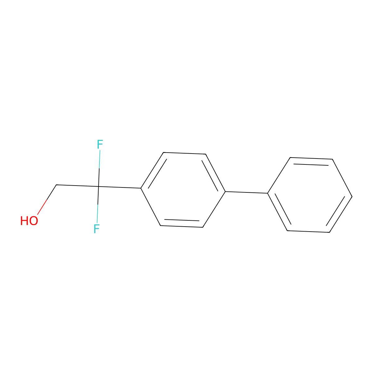 2,2-Difluoro-2-(4-phenylphenyl)ethan-1-ol molecular structure, CAS 1889025-63-1