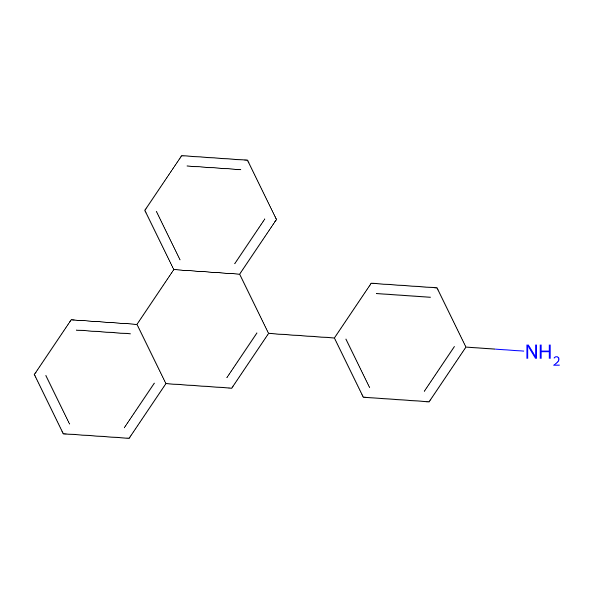 4-(9-Phenanthrenyl)benzenamine molecular structure, CAS 188906-55-0