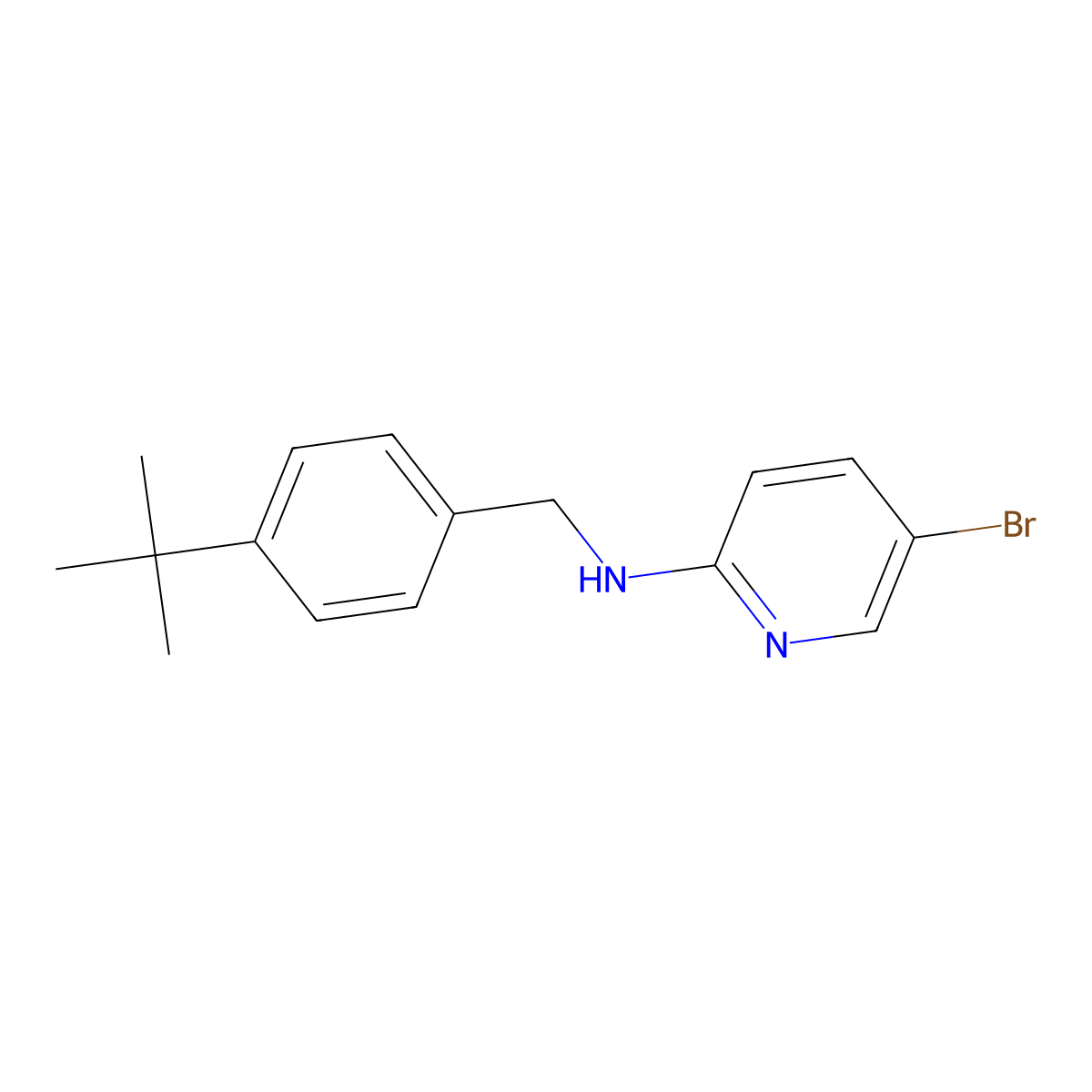 5-bromo-N-[(4-tert-butylphenyl)methyl]pyridin-2-amine molecular structure, CAS 1889063-74-4