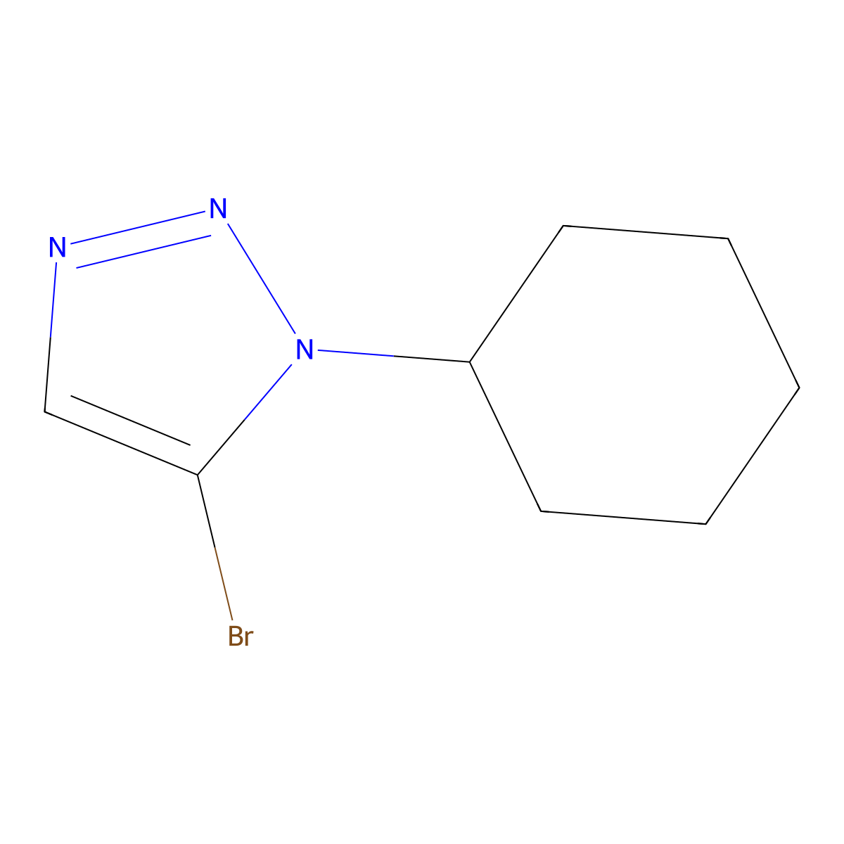 5-Bromo-1-cyclohexyl-triazole molecular structure, CAS 1889063-77-7