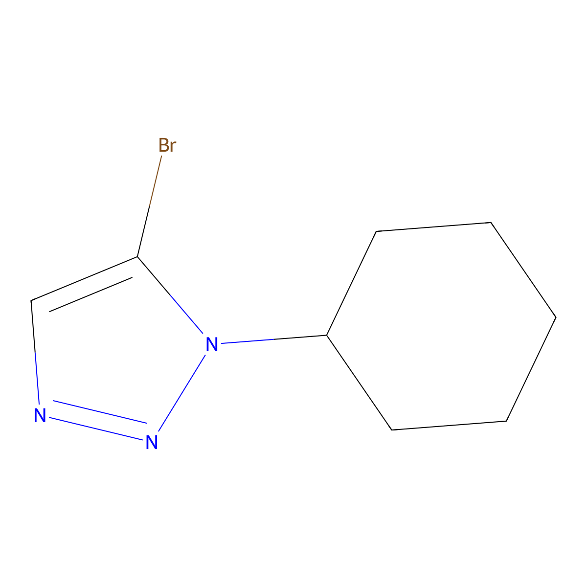 5-Bromo-1-cyclohexyl-triazole molecular structure, CAS 1889063-77-7