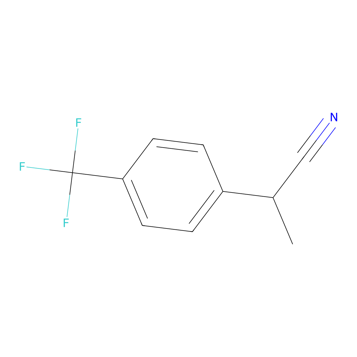 2-[4-(Trifluoromethyl)phenyl]propanenitrile molecular structure, CAS 188908-87-4