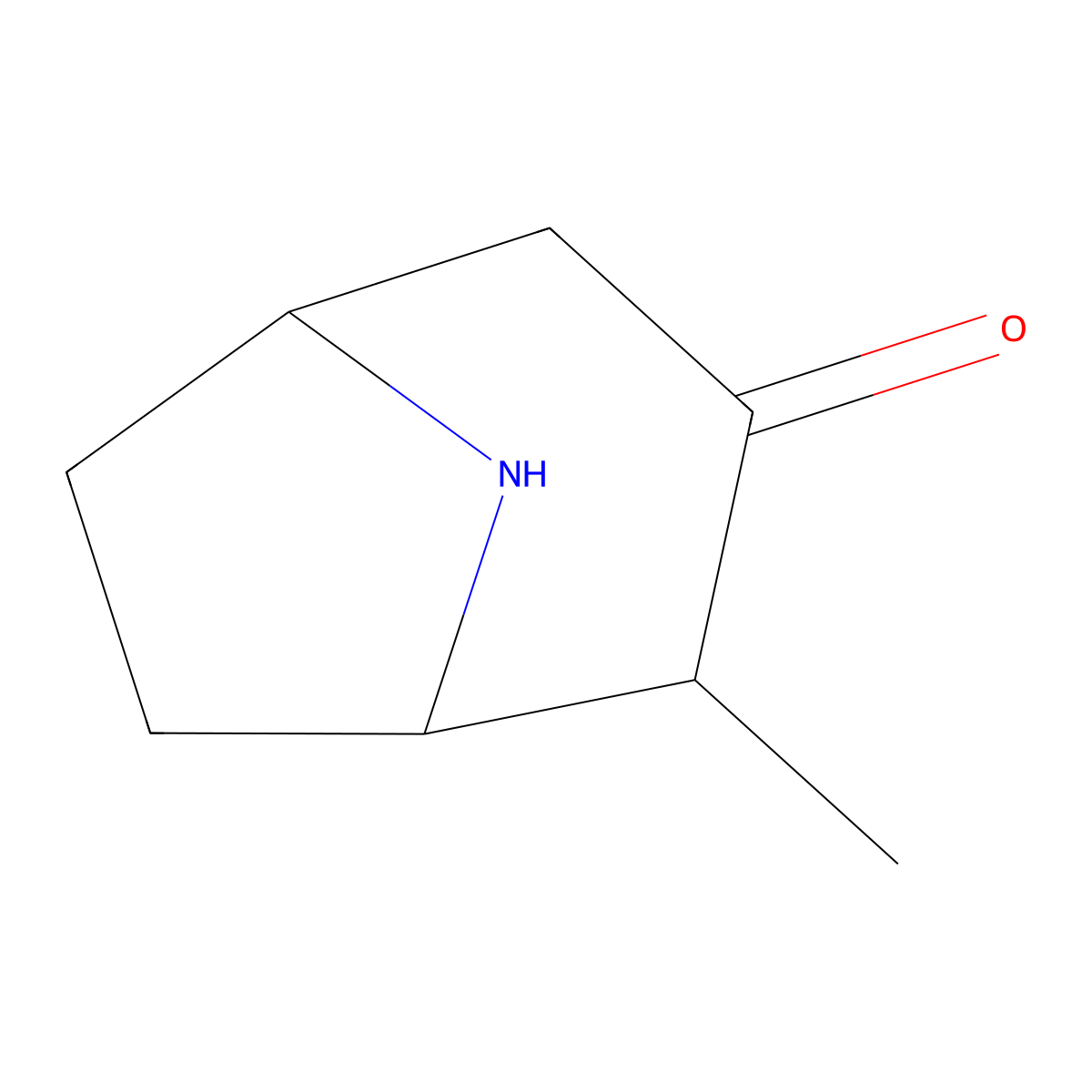 2-Methyl-8-azabicyclo[3.2.1]octan-3-one molecular structure, CAS 1889104-94-2