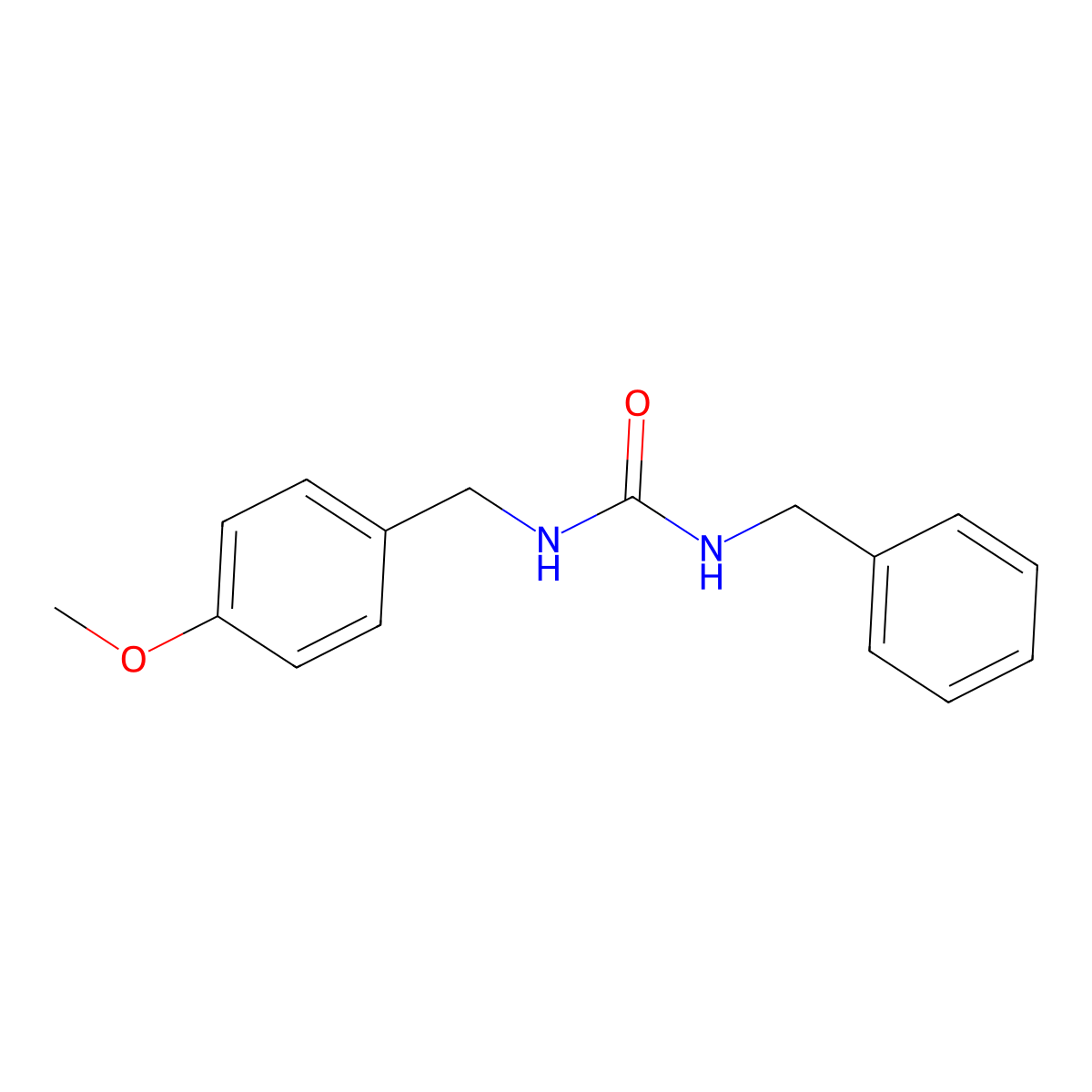 1-Benzyl-3-[(4-methoxyphenyl)methyl]urea molecular structure, CAS 188911-54-8