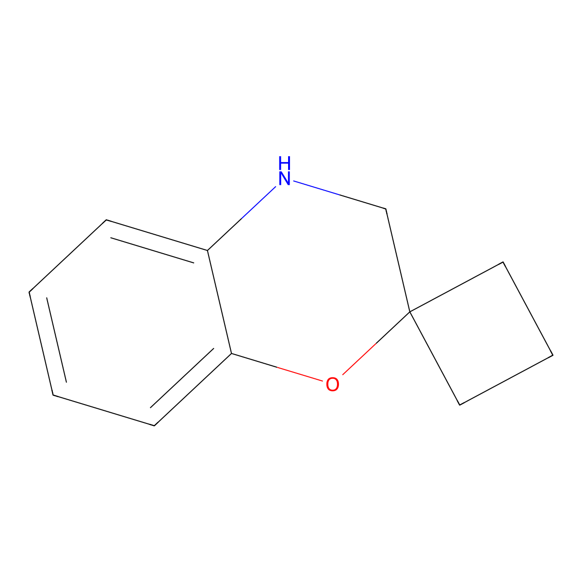 3,4-Dihydrospiro[1,4-benzoxazine-2,1'-cyclobutane] molecular structure, CAS 1889125-74-9