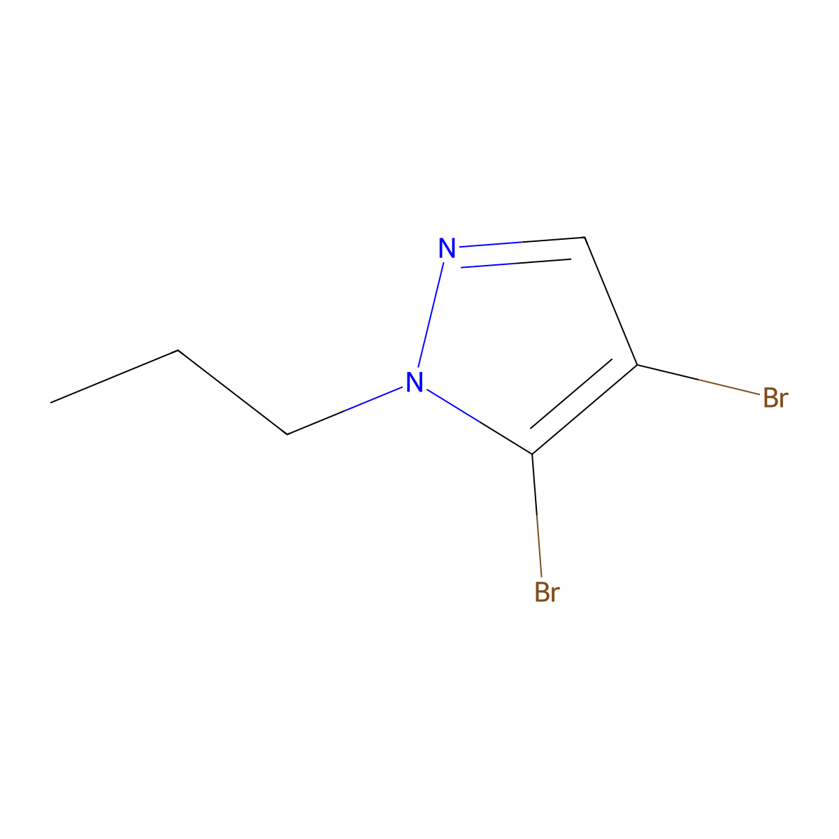 4,5-Dibromo-1-propyl-1H-pyrazole molecular structure, CAS 1889136-45-1
