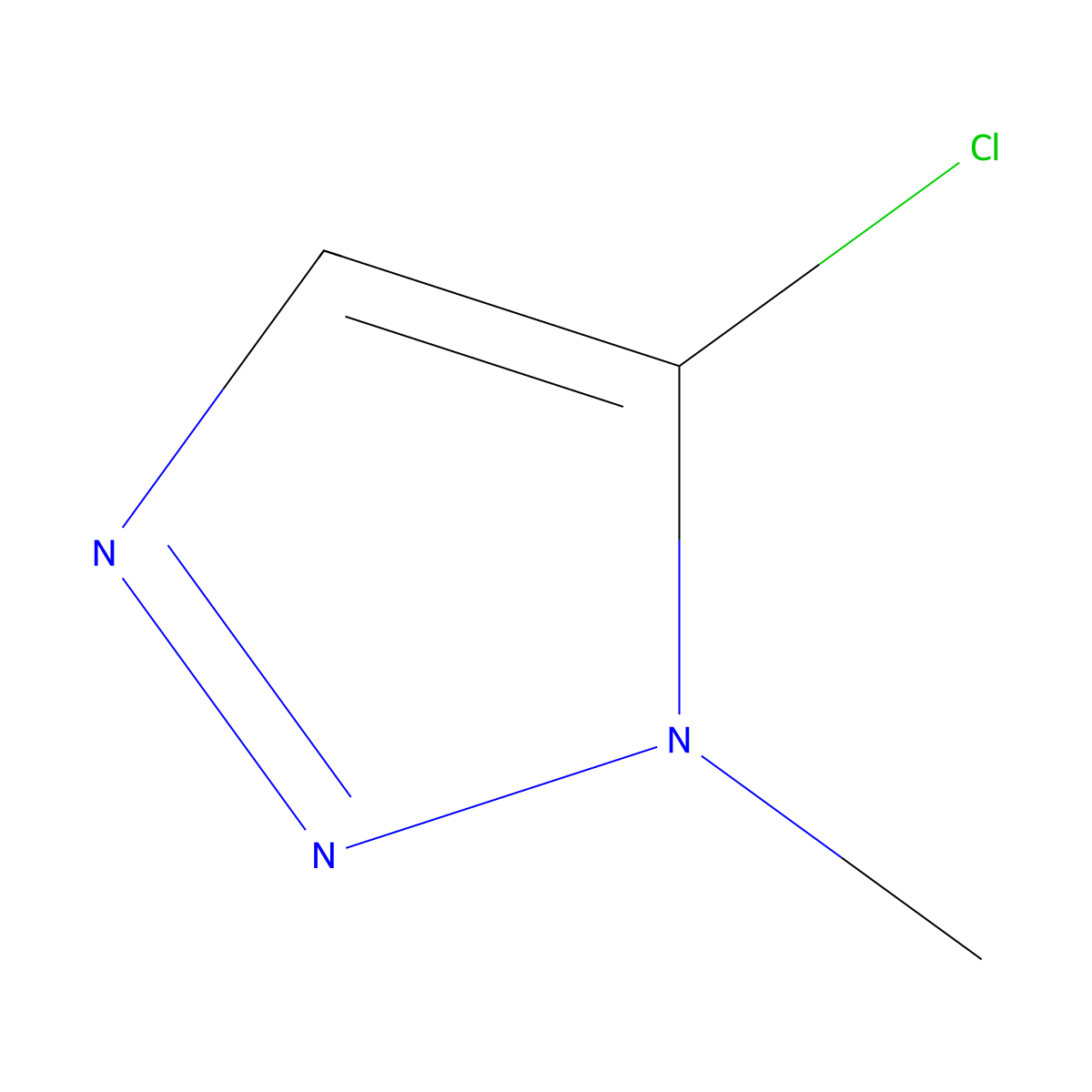 5-chloro-1-methyl-1H-1,2,3-triazole molecular structure, CAS 1889175-36-3