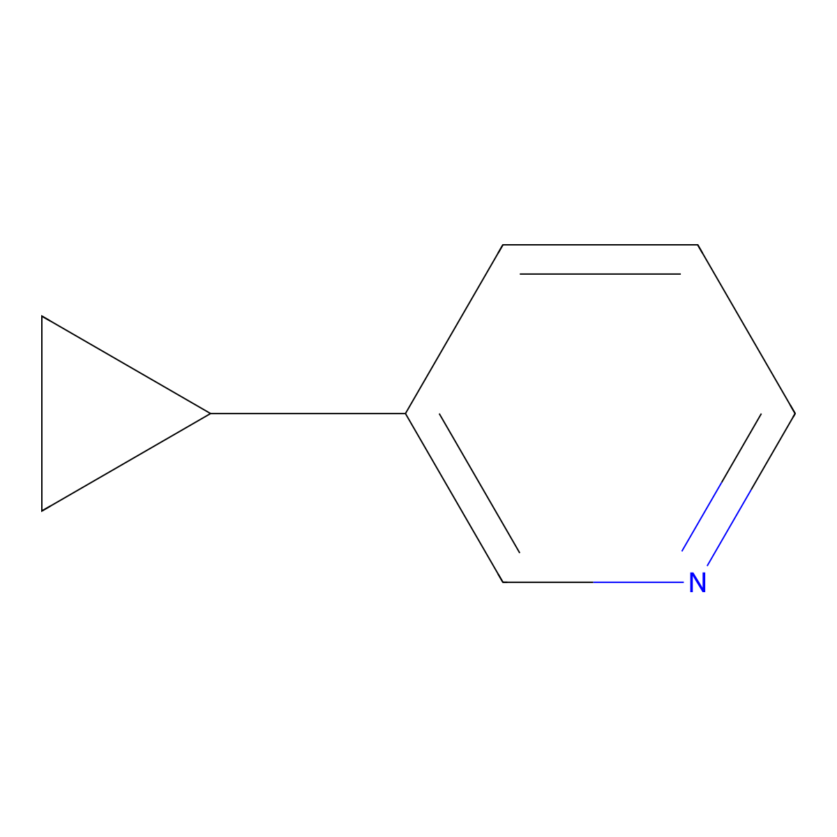 3-Cyclopropylpyridine molecular structure, CAS 188918-72-1