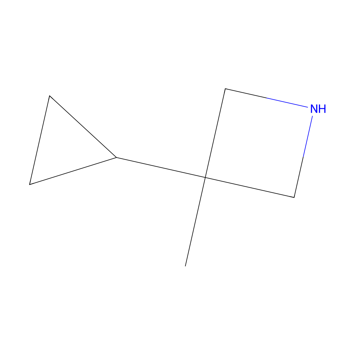 3-Cyclopropyl-3-methylazetidine molecular structure, CAS 1889188-22-0