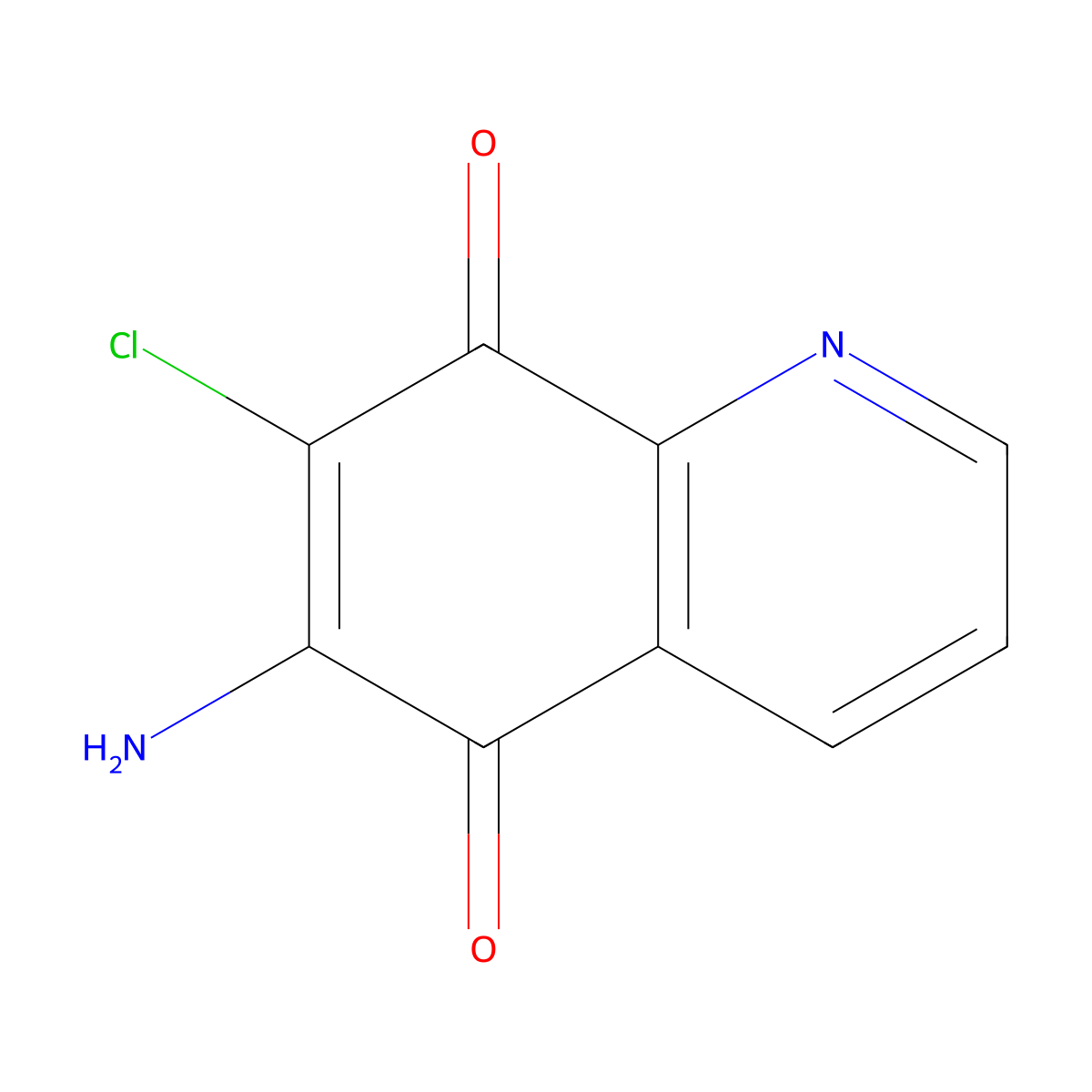 6-Amino-7-chloro-5,8-dioxoquinoline molecular structure, CAS 18892-39-2