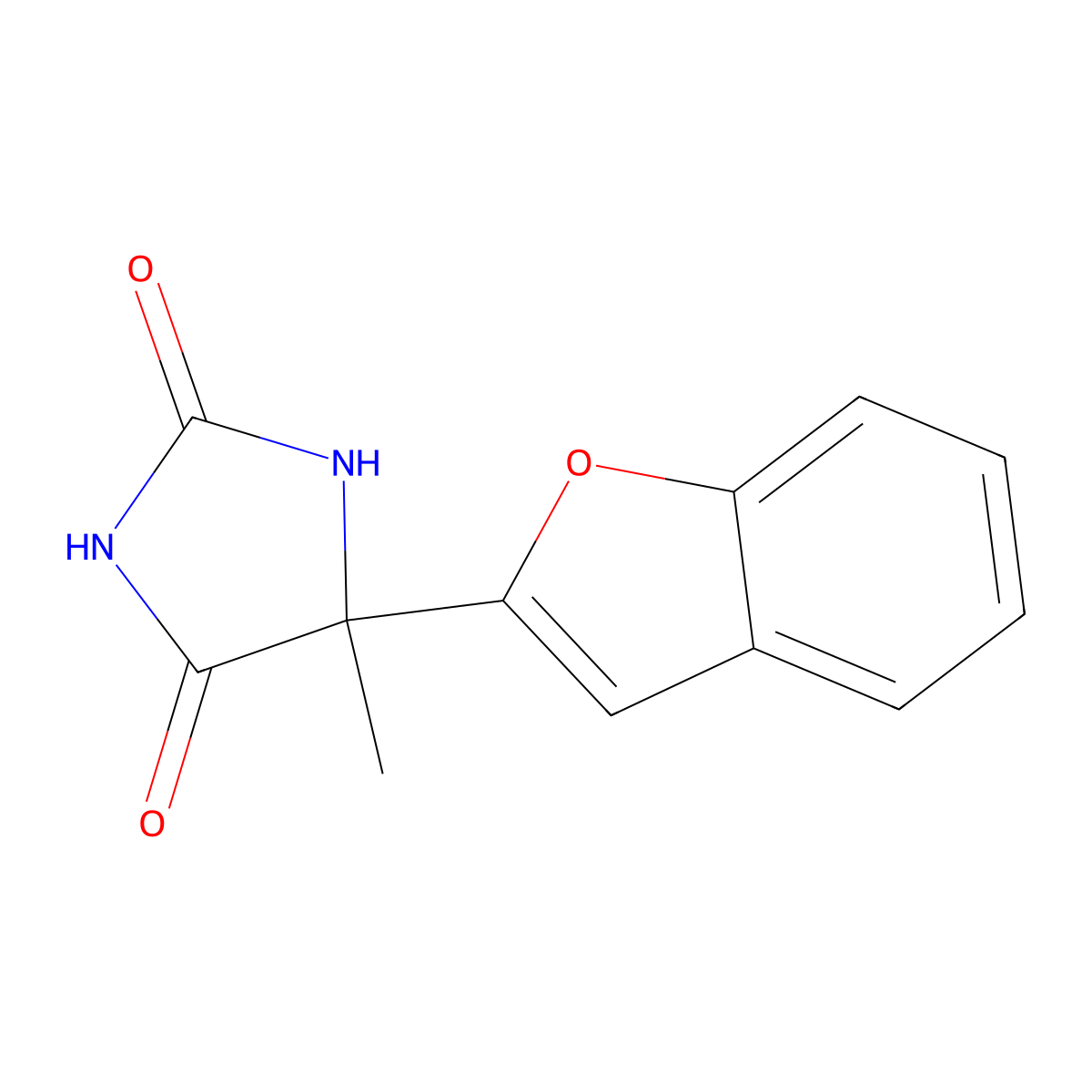 5-(1-Benzofuran-2-yl)-5-methylimidazolidine-2,4-dione molecular structure, CAS 188920-95-8