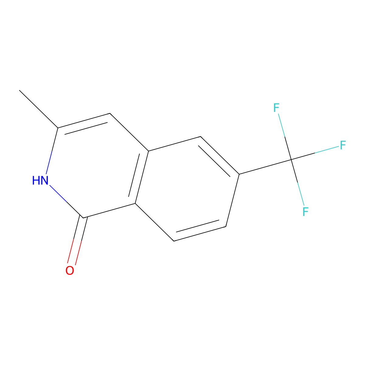 3-Methyl-6-(trifluoromethyl)-1(2H)-isoquinolinone molecular structure, CAS 1889216-58-3