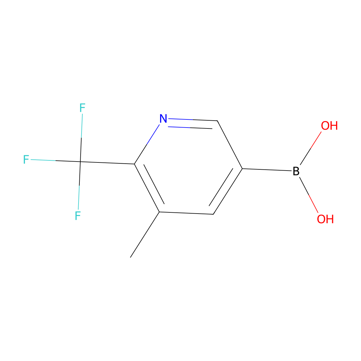 3-Methyl-2-trifluoromethylpyridine-5-boronic acid molecular structure, CAS 1889221-03-7