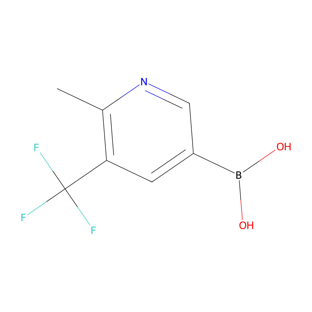 (6-Methyl-5-(trifluoromethyl)pyridin-3-yl)boronic acid molecular structure, CAS 1889221-15-1