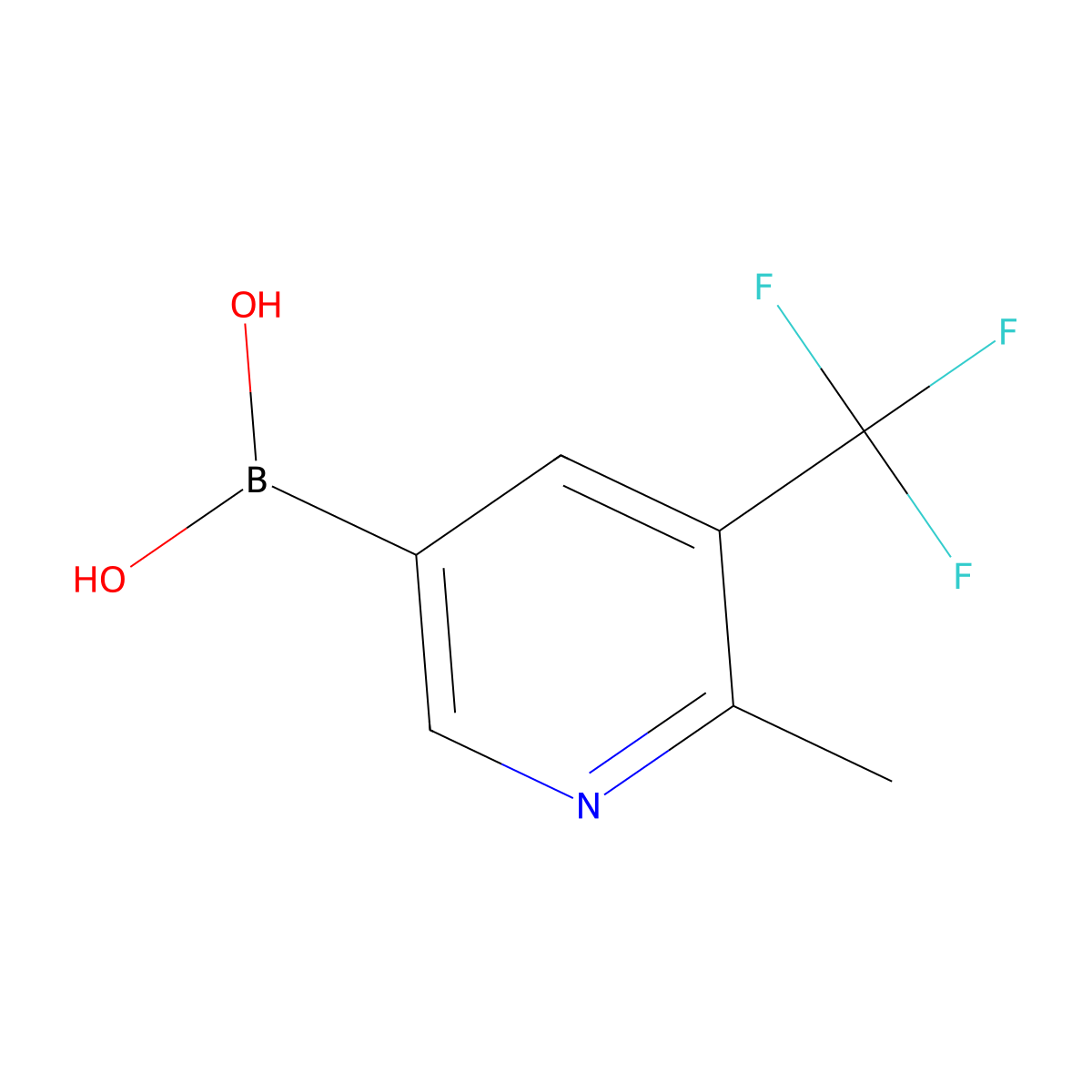 (6-Methyl-5-(trifluoromethyl)pyridin-3-yl)boronic acid molecular structure, CAS 1889221-15-1