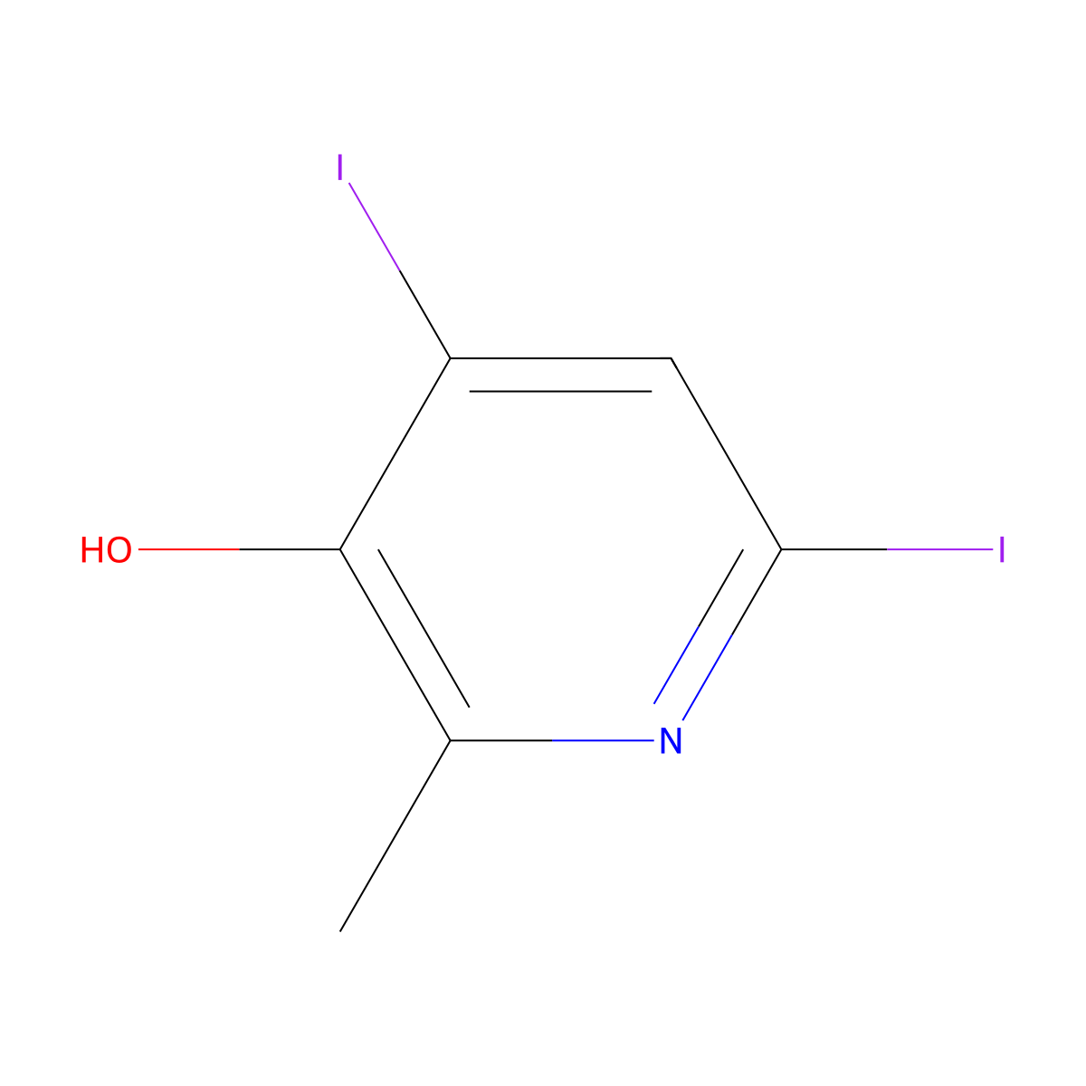 4,6-Diiodo-2-methylpyridin-3-ol molecular structure, CAS 188923-76-4