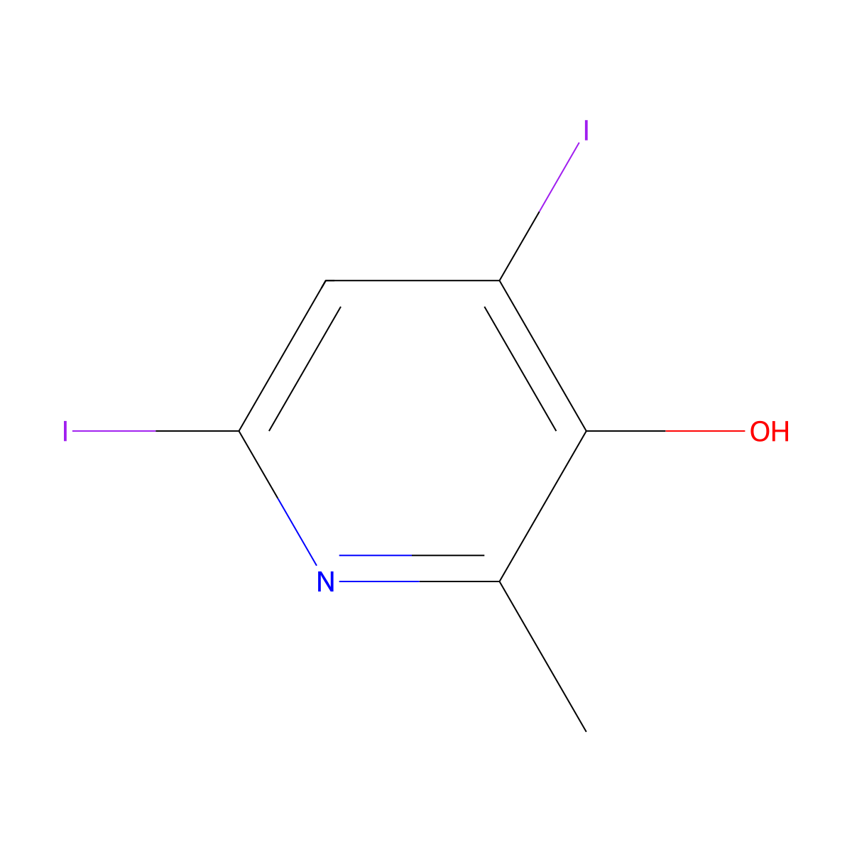 4,6-Diiodo-2-methylpyridin-3-ol molecular structure, CAS 188923-76-4