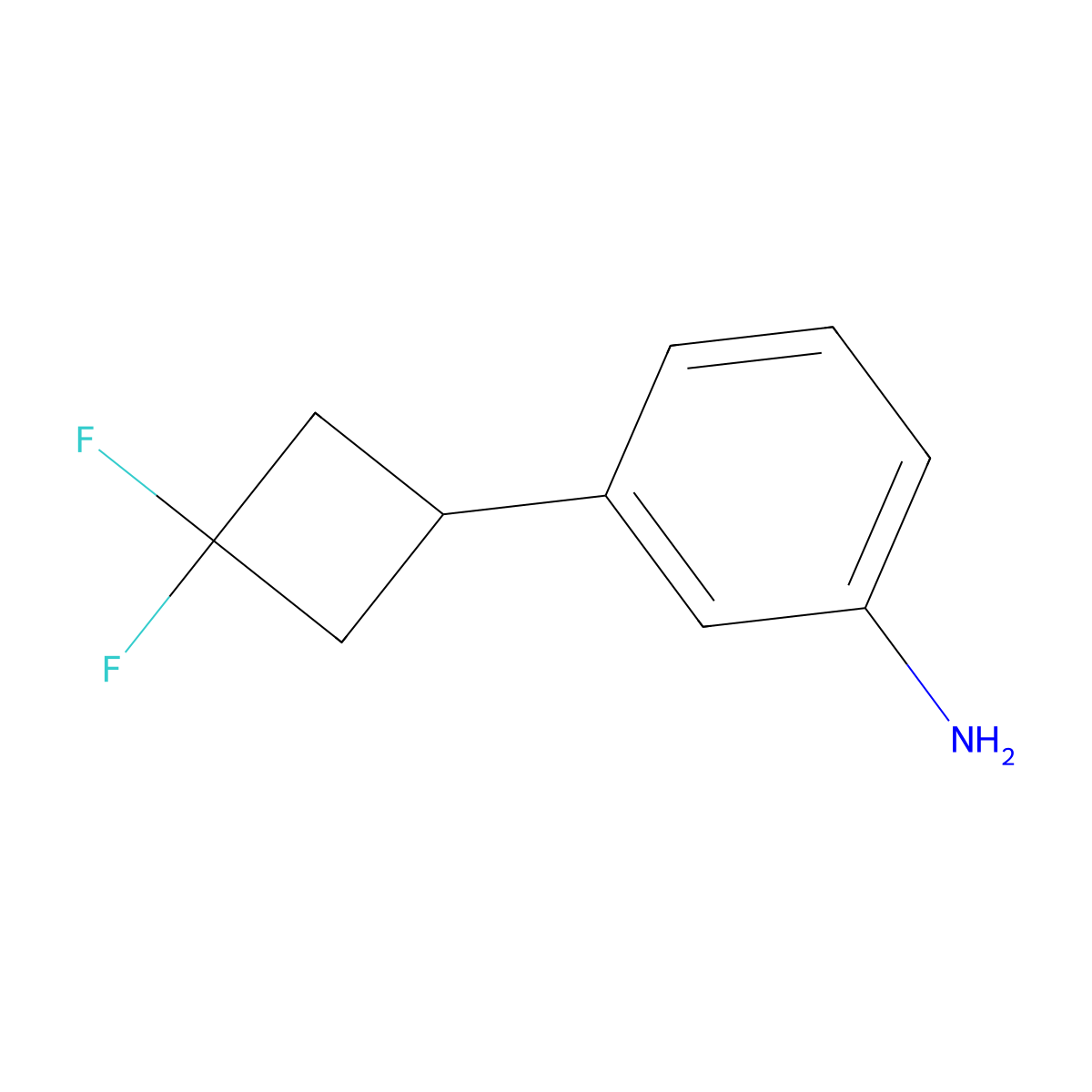 3-(3,3-Difluorocyclobutyl)benzenamine molecular structure, CAS 1889232-33-0