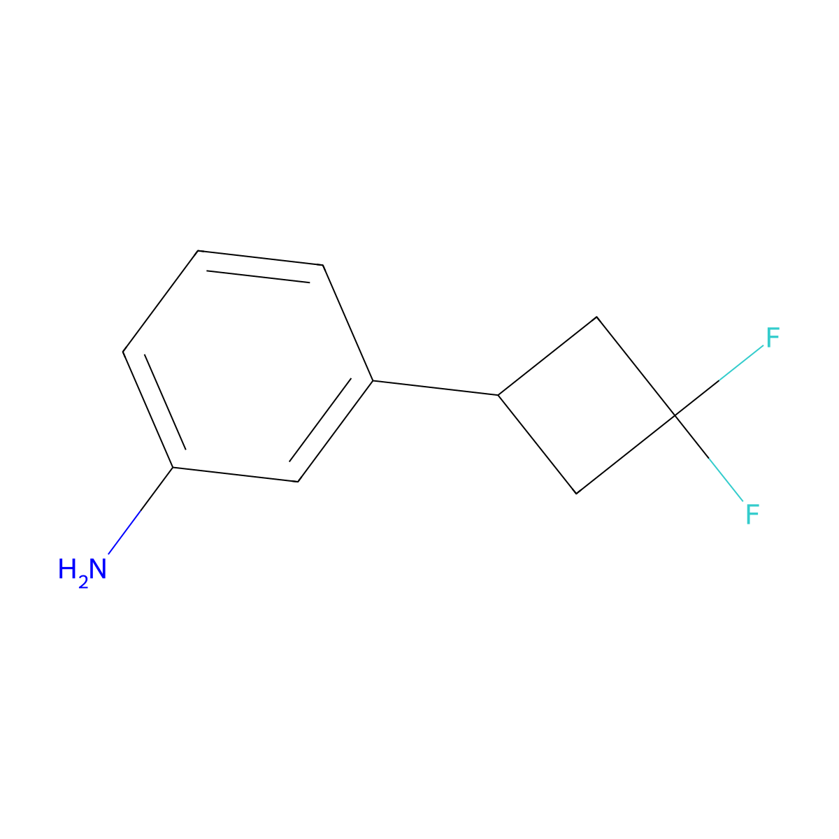 3-(3,3-Difluorocyclobutyl)benzenamine molecular structure, CAS 1889232-33-0