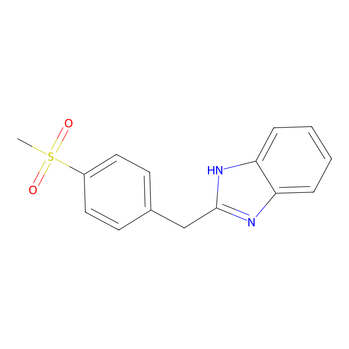 2-[(4-methanesulfonylphenyl)methyl]-1H-1,3-benzodiazole molecular structure, CAS 1889242-14-1