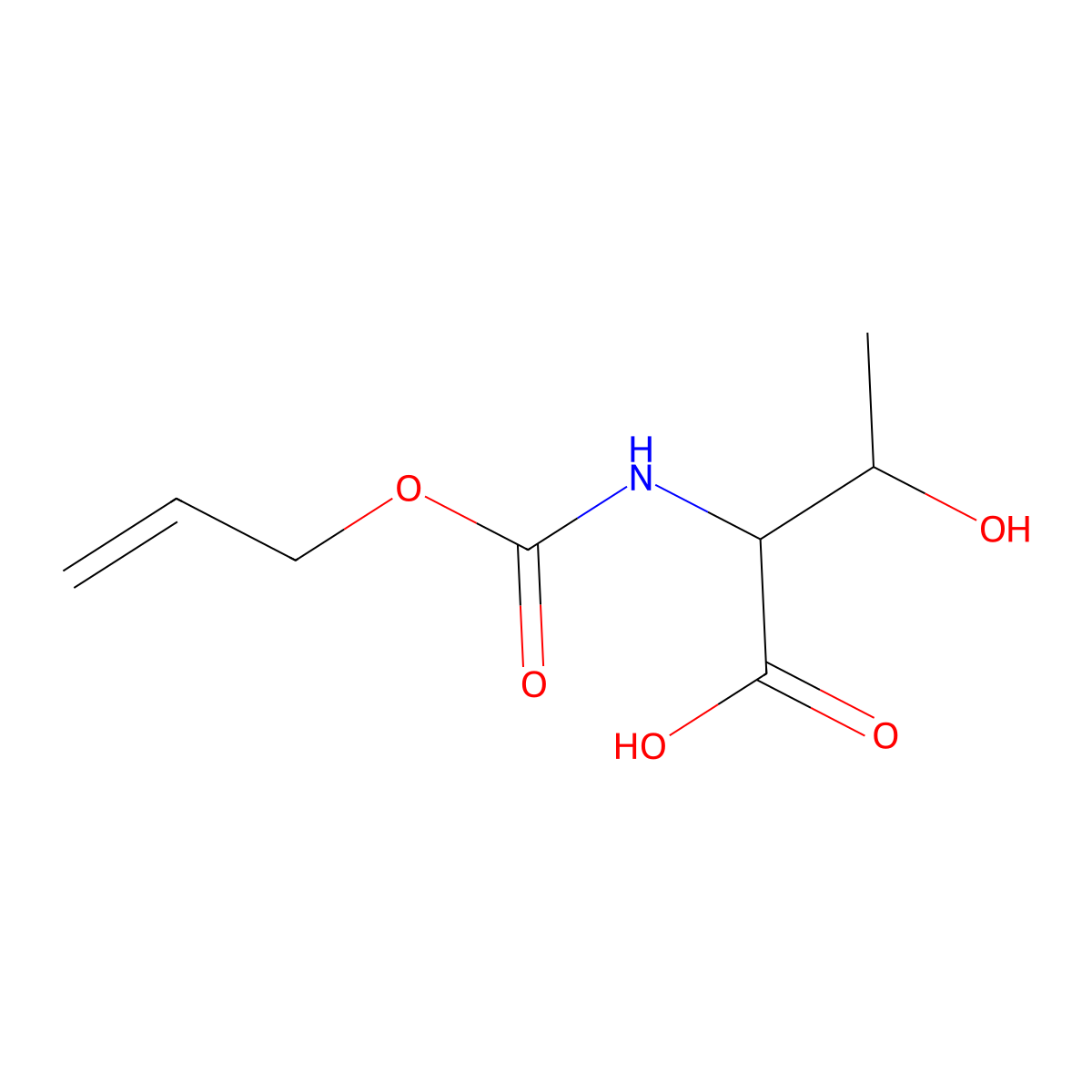 (2R,3S)-3-hydroxy-2-{[(prop-2-en-1-yloxy)carbonyl]amino}butanoic acid molecular structure, CAS 1889248-23-0