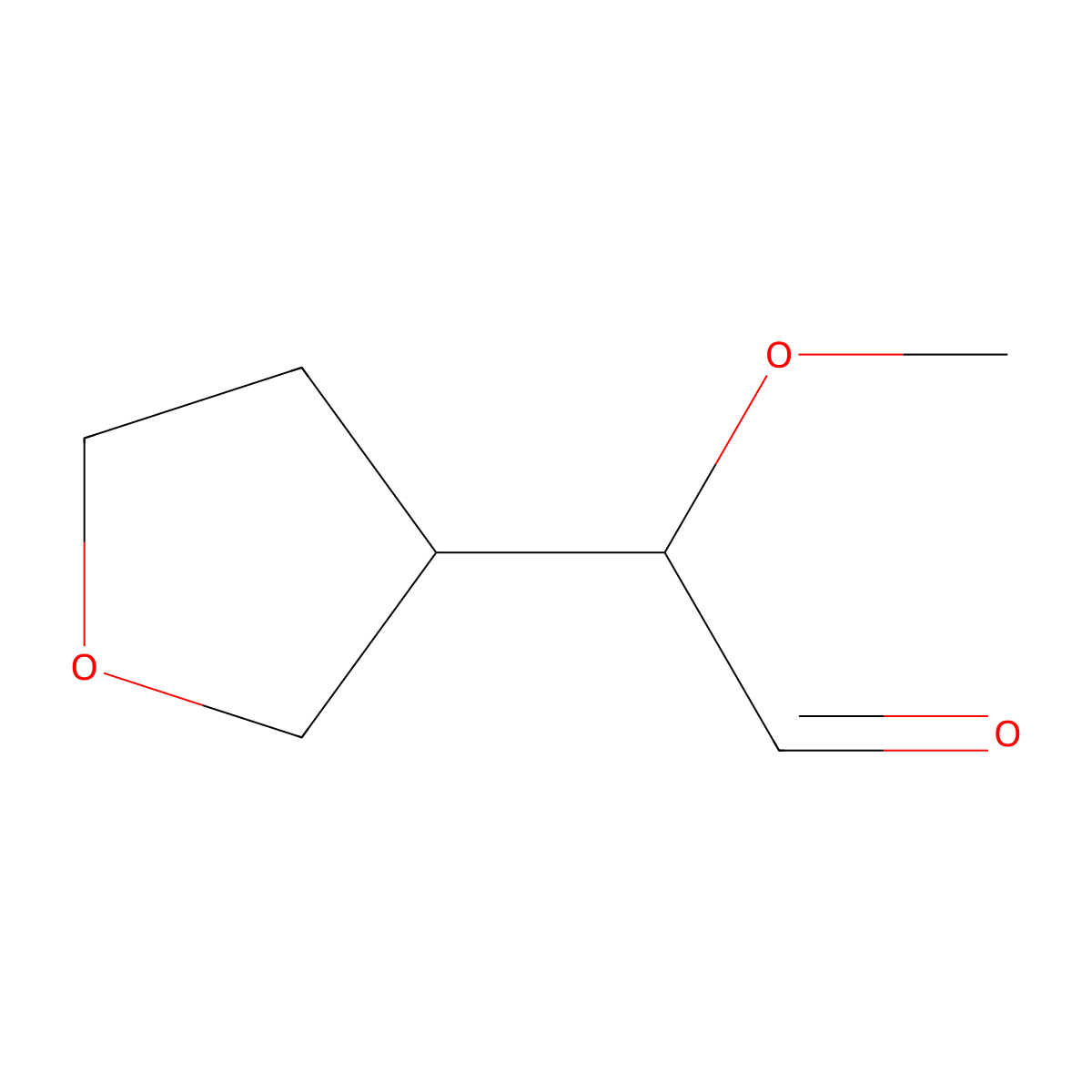 2-Methoxy-2-(oxolan-3-yl)acetaldehyde molecular structure, CAS 1889254-22-1