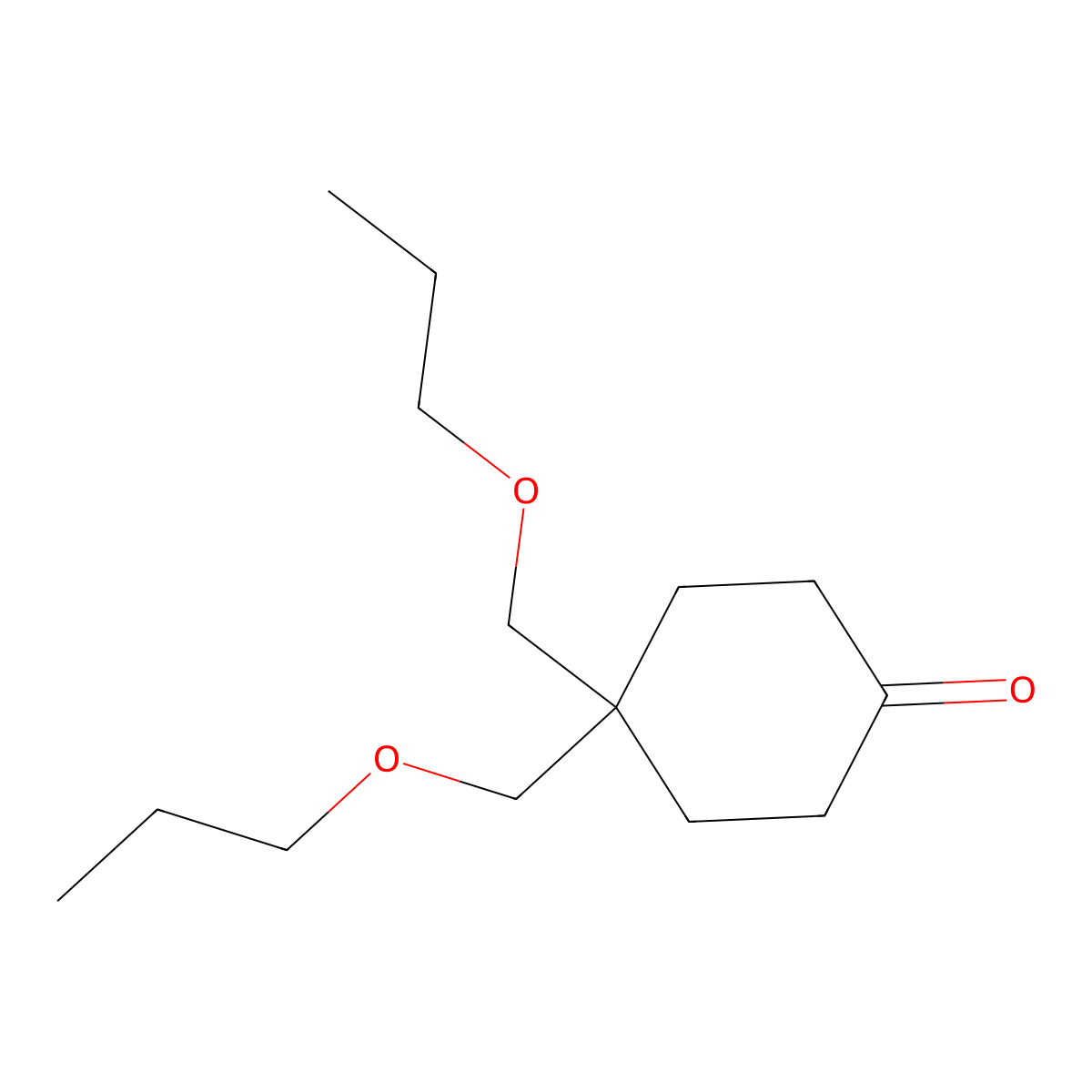 4,4-Bis(propoxymethyl)cyclohexanone molecular structure, CAS 1889269-61-7