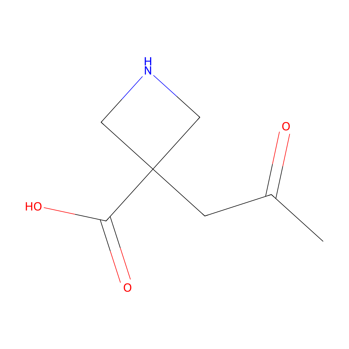 3-(2-Oxopropyl)azetidine-3-carboxylic acid molecular structure, CAS 1889270-82-9