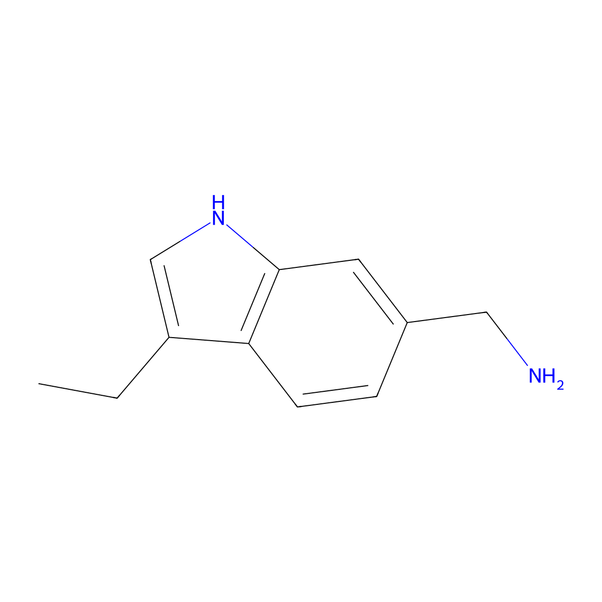 1-(3-ethyl-1H-indol-6-yl)methanamine molecular structure, CAS 1889272-39-2