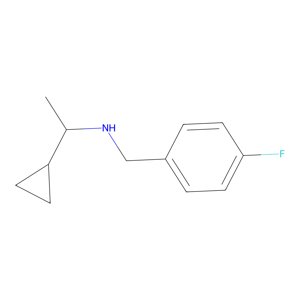 (R)-1-cyclopropyl-N-(4-fluorobenzyl)ethanamine molecular structure, CAS 1889287-56-2