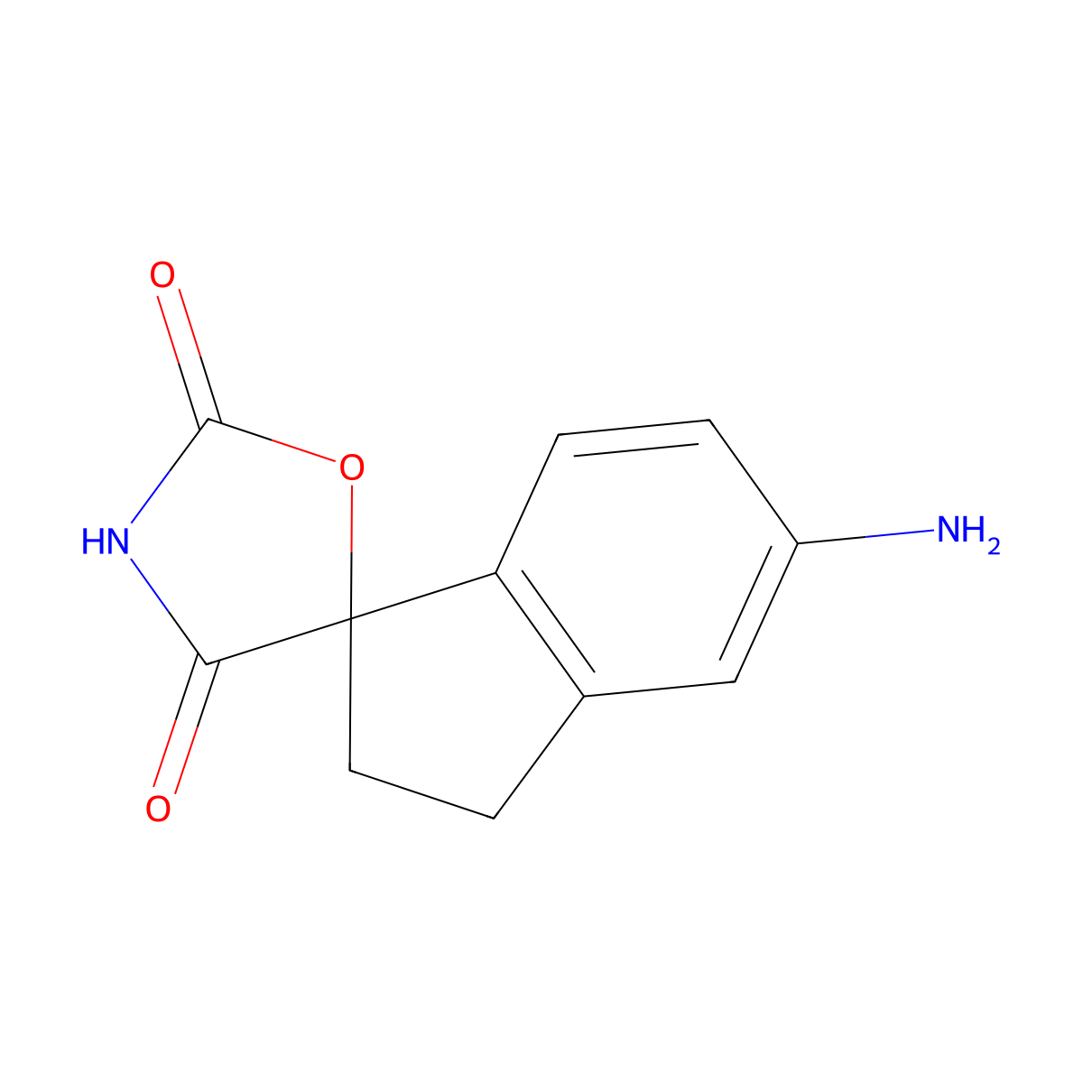 5-Amino-2,3-dihydrospiro[indene-1,5'-oxazolidine]-2',4'-dione molecular structure, CAS 1889287-59-5
