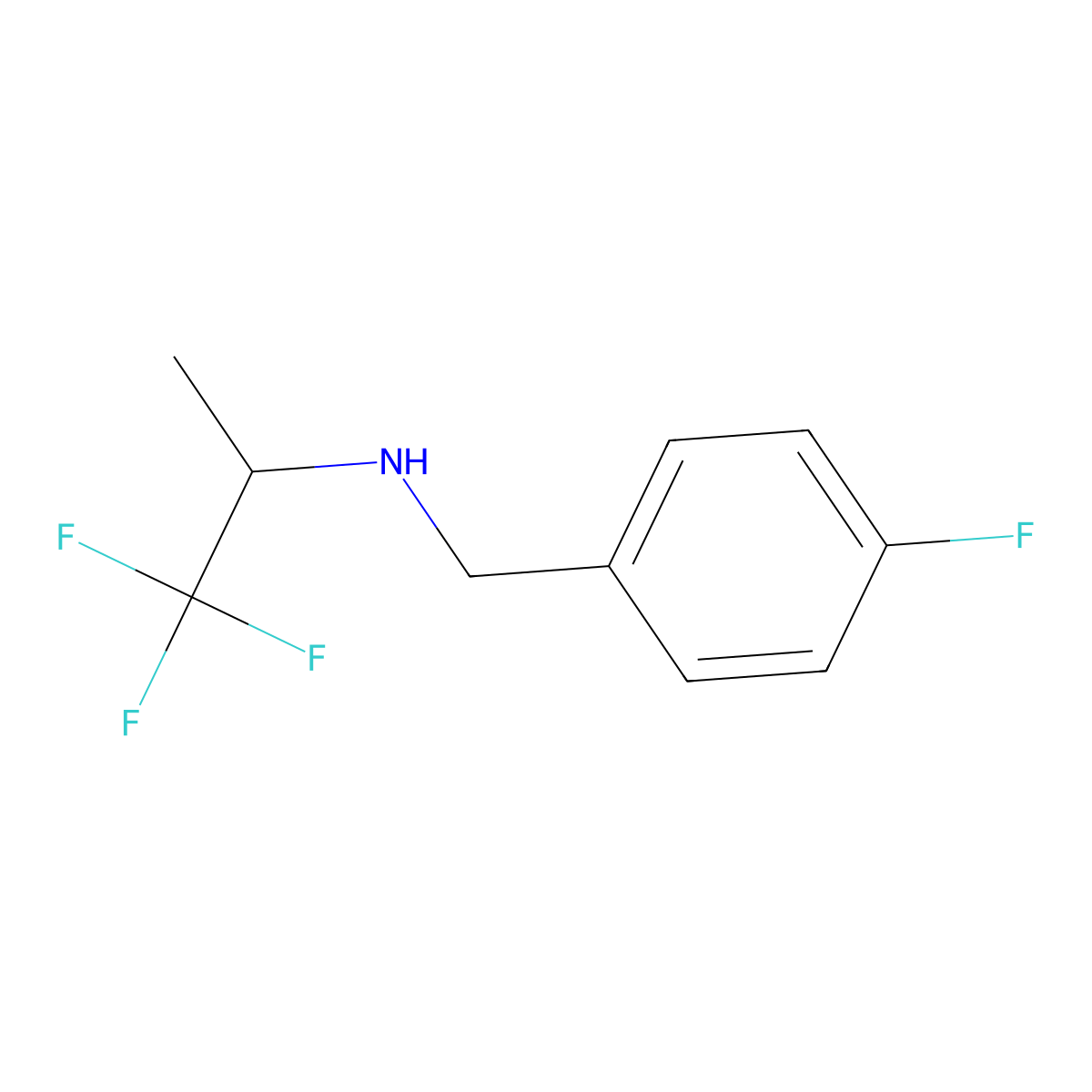 [(4-fluorophenyl)methyl][(2S)-1,1,1-trifluoropropan-2-yl]amine molecular structure, CAS 1889287-68-6