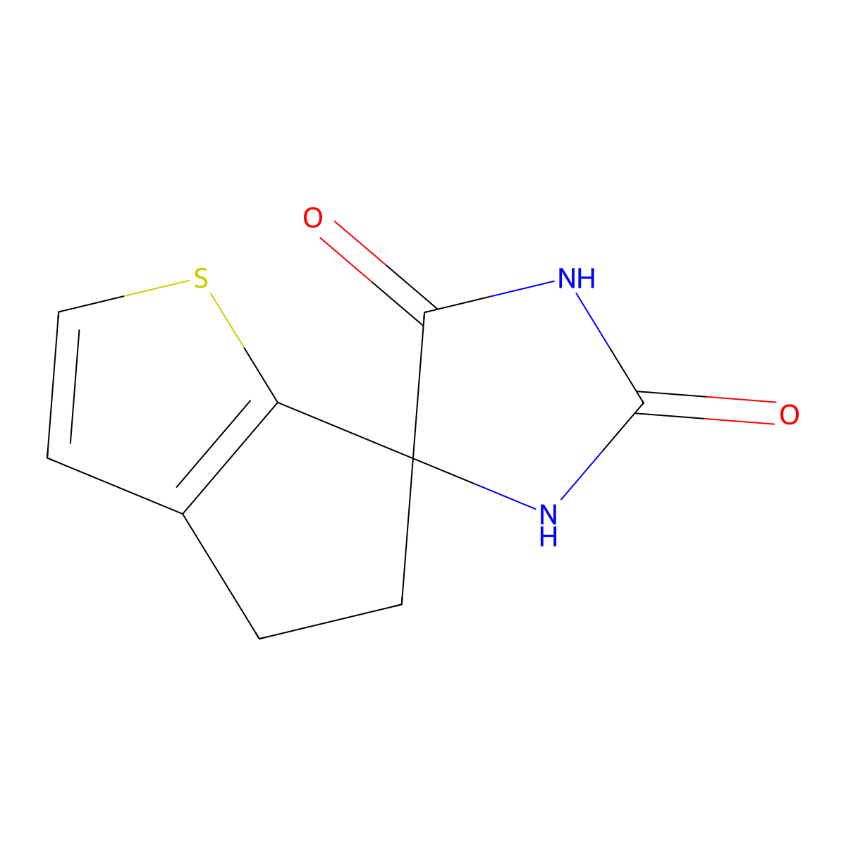 4,5-Dihydrospiro[cyclopenta[B]thiophene-6,4'-imidazolidine]-2',5'-dione molecular structure, CAS 1889287-94-8