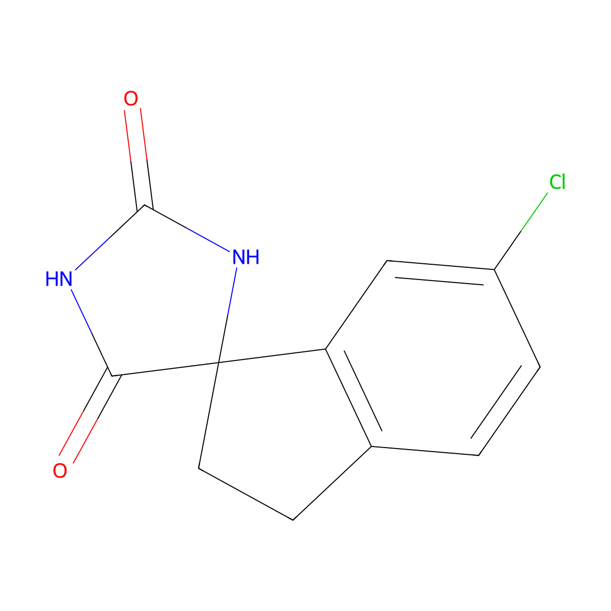 6'-Chloro-2',3'-dihydrospiro[imidazolidine-4,1'-indene]-2,5-dione molecular structure, CAS 1889288-11-2