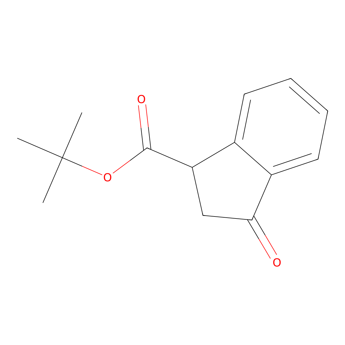 Tert-butyl 3-oxo-2,3-dihydro-1H-indene-1-carboxylate molecular structure, CAS 1889288-74-7