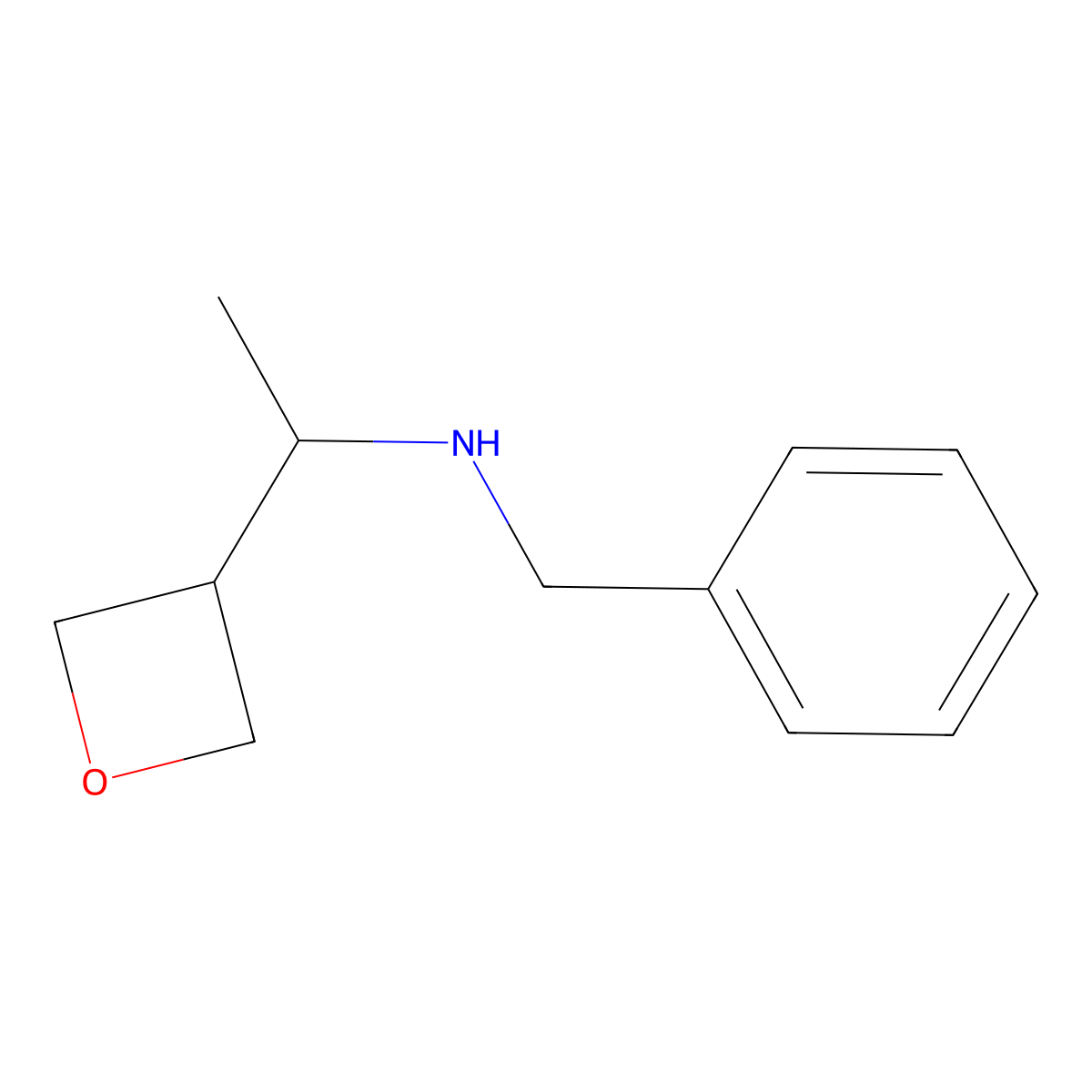 N-Benzyl-1-(oxetan-3-YL)ethan-1-amine molecular structure, CAS 1889288-99-6