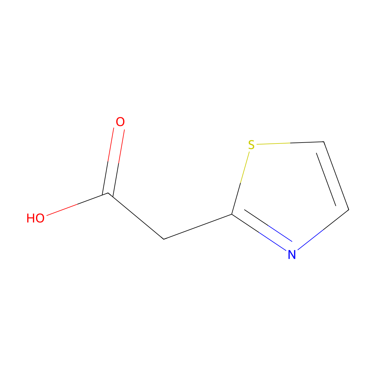 2-Thiazoleacetic acid molecular structure, CAS 188937-16-8