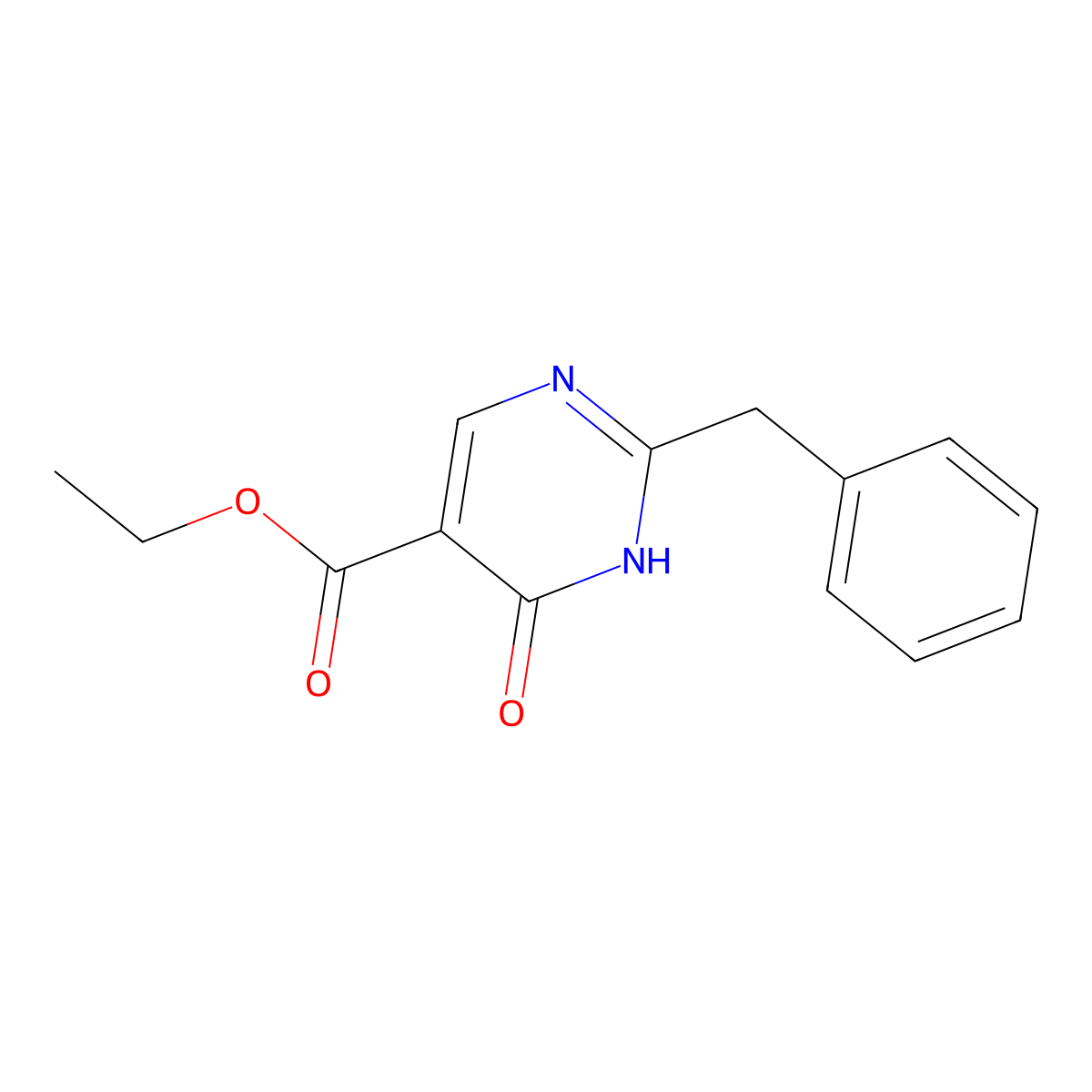 Ethyl 2-benzyl-4-hydroxy-5-pyrimidinecarboxylate molecular structure, CAS 188937-22-6