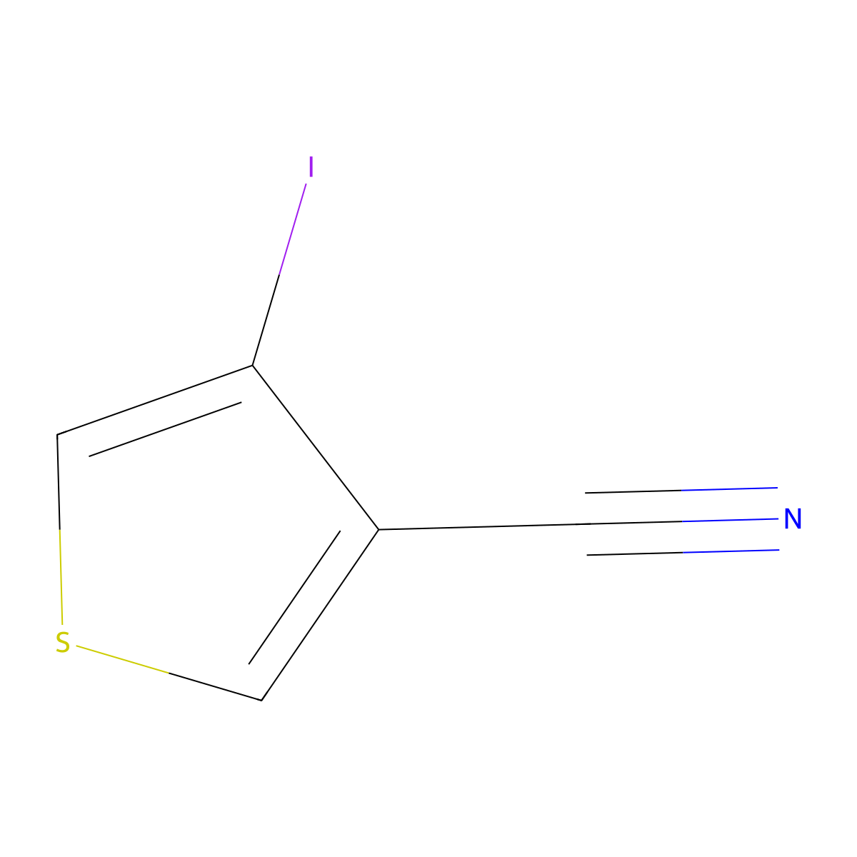 4-Iodothiophene-3-carbonitrile molecular structure, CAS 18894-99-0