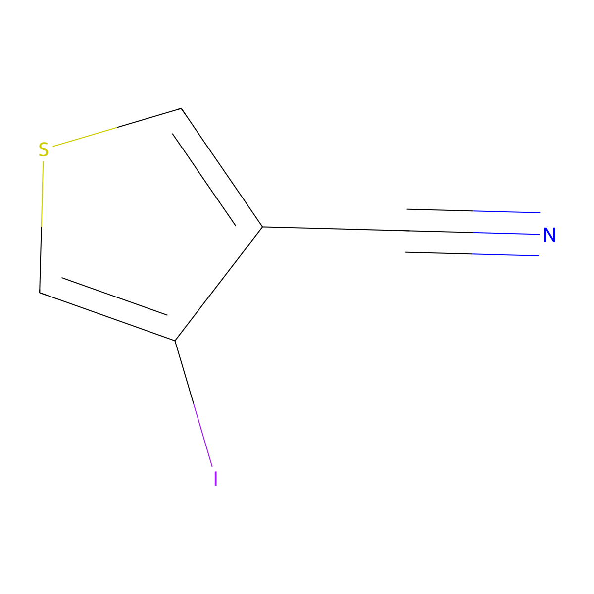 4-Iodothiophene-3-carbonitrile molecular structure, CAS 18894-99-0