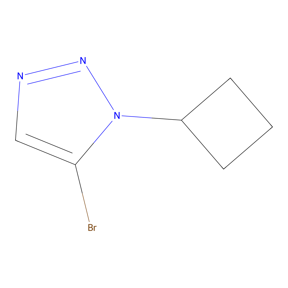 5-Bromo-1-cyclobutyl-triazole molecular structure, CAS 1889400-28-5