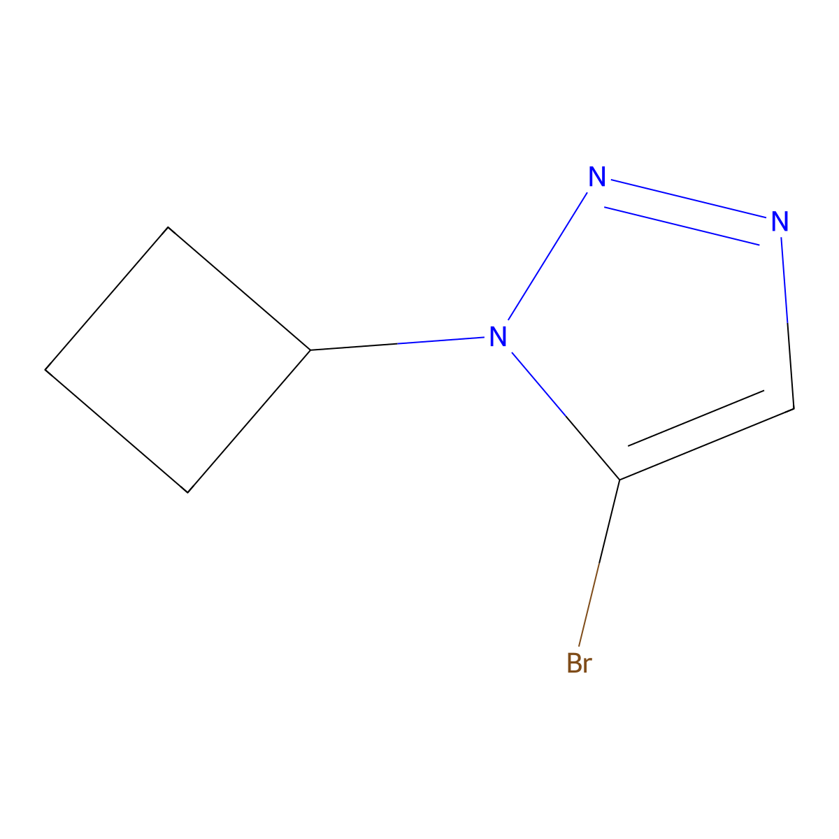 5-Bromo-1-cyclobutyl-triazole molecular structure, CAS 1889400-28-5