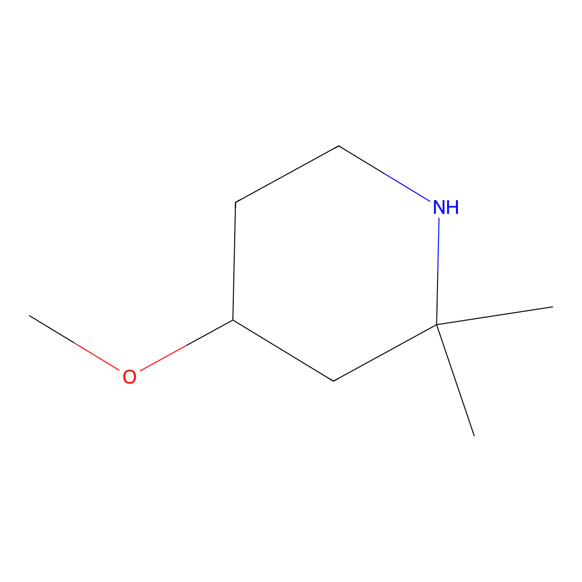 4-Methoxy-2,2-dimethylpiperidine molecular structure, CAS 1889408-03-0