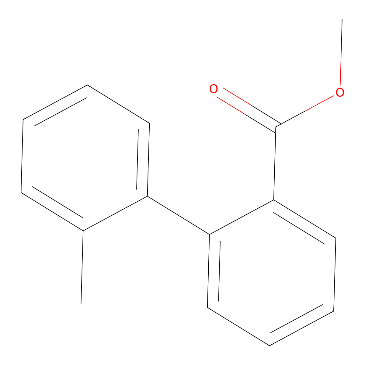 Methyl 2-(2-methylphenyl)benzoate molecular structure, CAS 188943-06-8