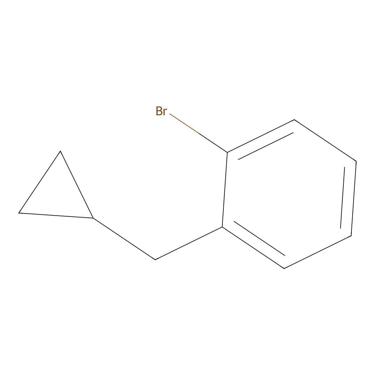 1-Bromo-2-(cyclopropylmethyl)benzene molecular structure, CAS 1889435-75-9