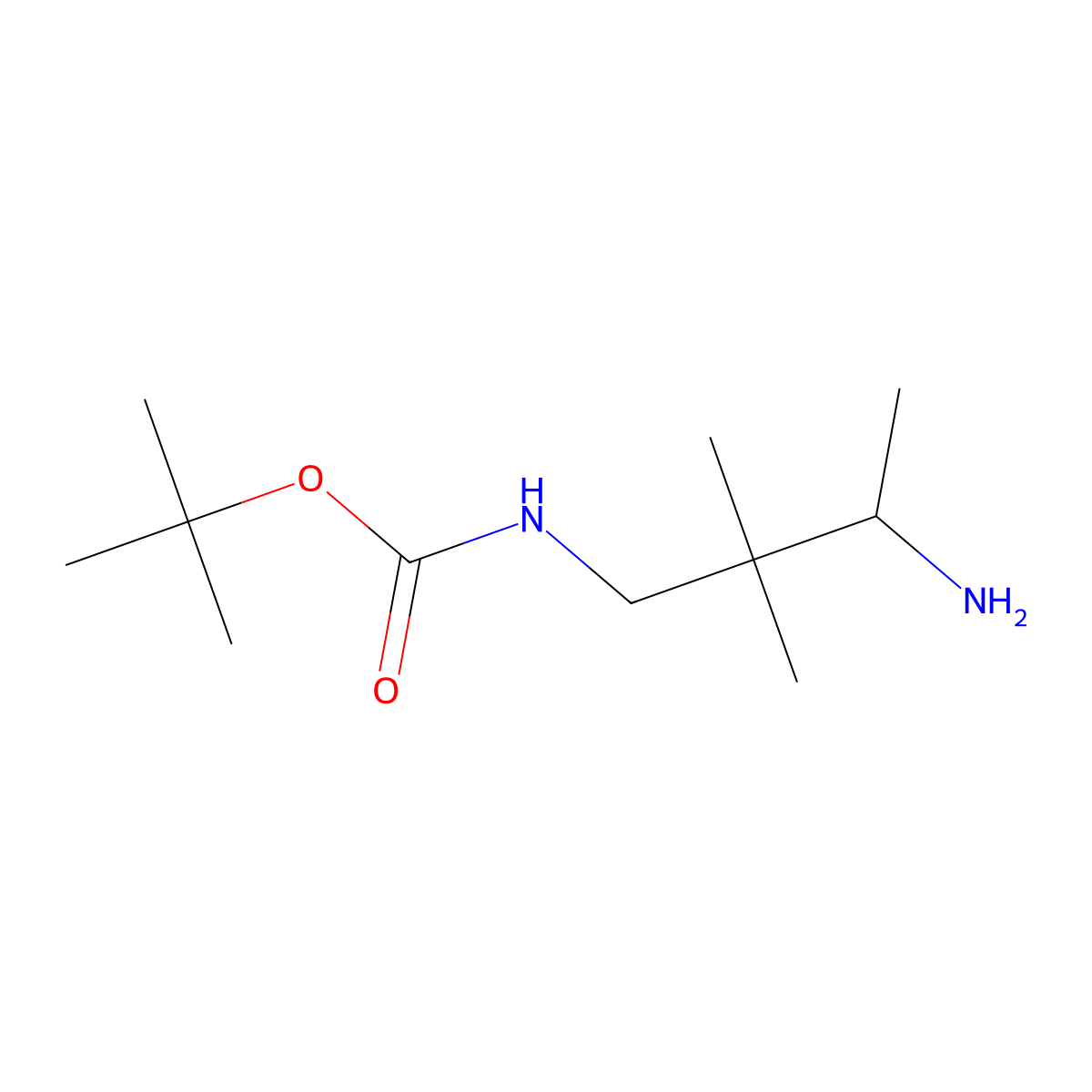 tert-Butyl (3-amino-2,2-dimethylbutyl)carbamate molecular structure, CAS 1889441-63-7