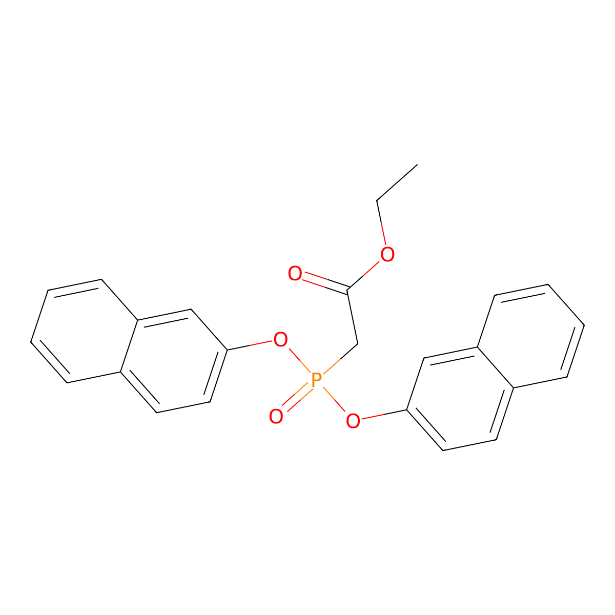 Ethyl 2-[bis(2-naphthalenyloxy)phosphinyl]acetate molecular structure, CAS 188945-33-7