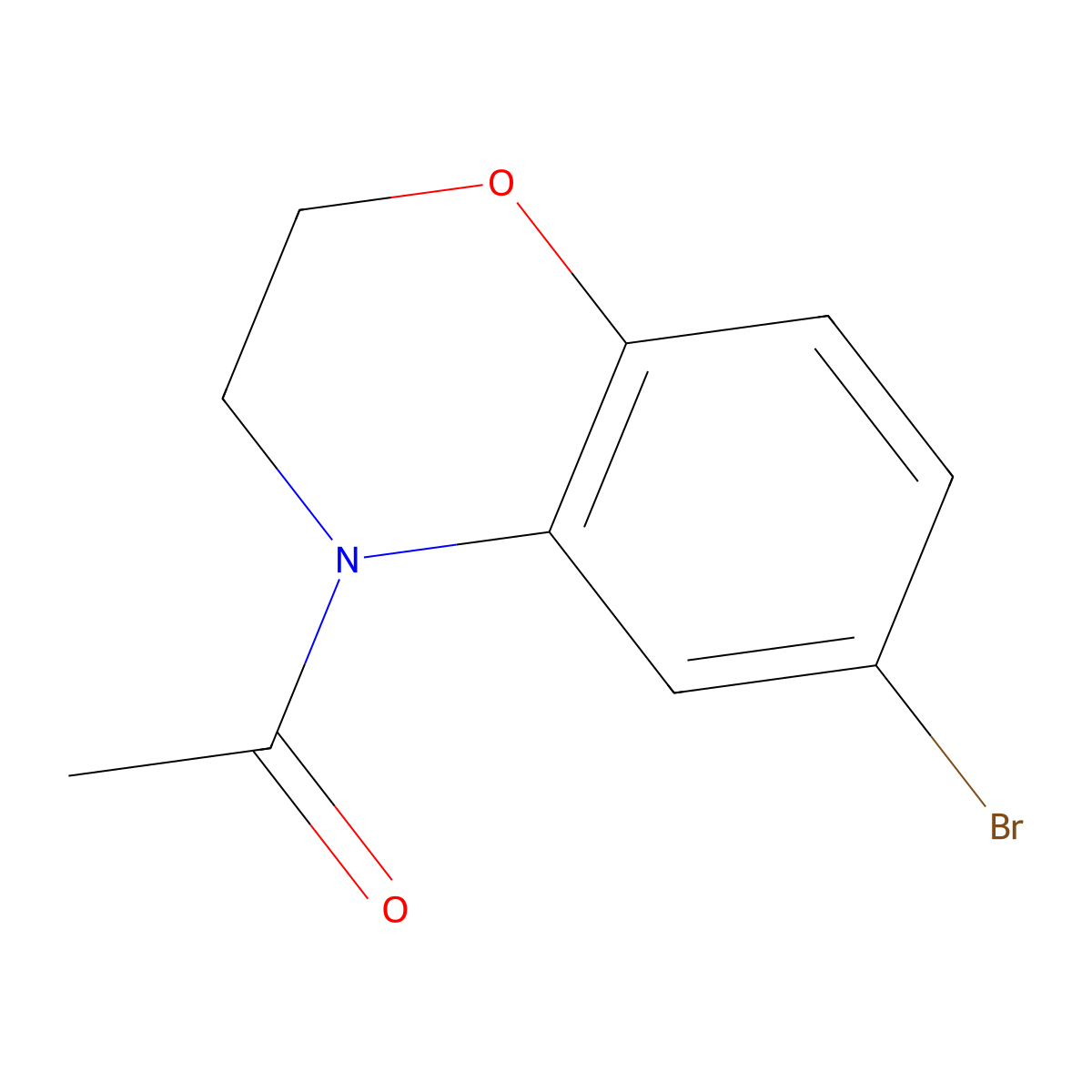 1-(6-bromo-2H-benzo[b][1,4]oxazin-4(3H)-yl)ethanone molecular structure, CAS 188947-78-6
